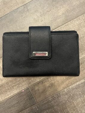 Kenneth Cole Reaction Black Textured Snap Wallet